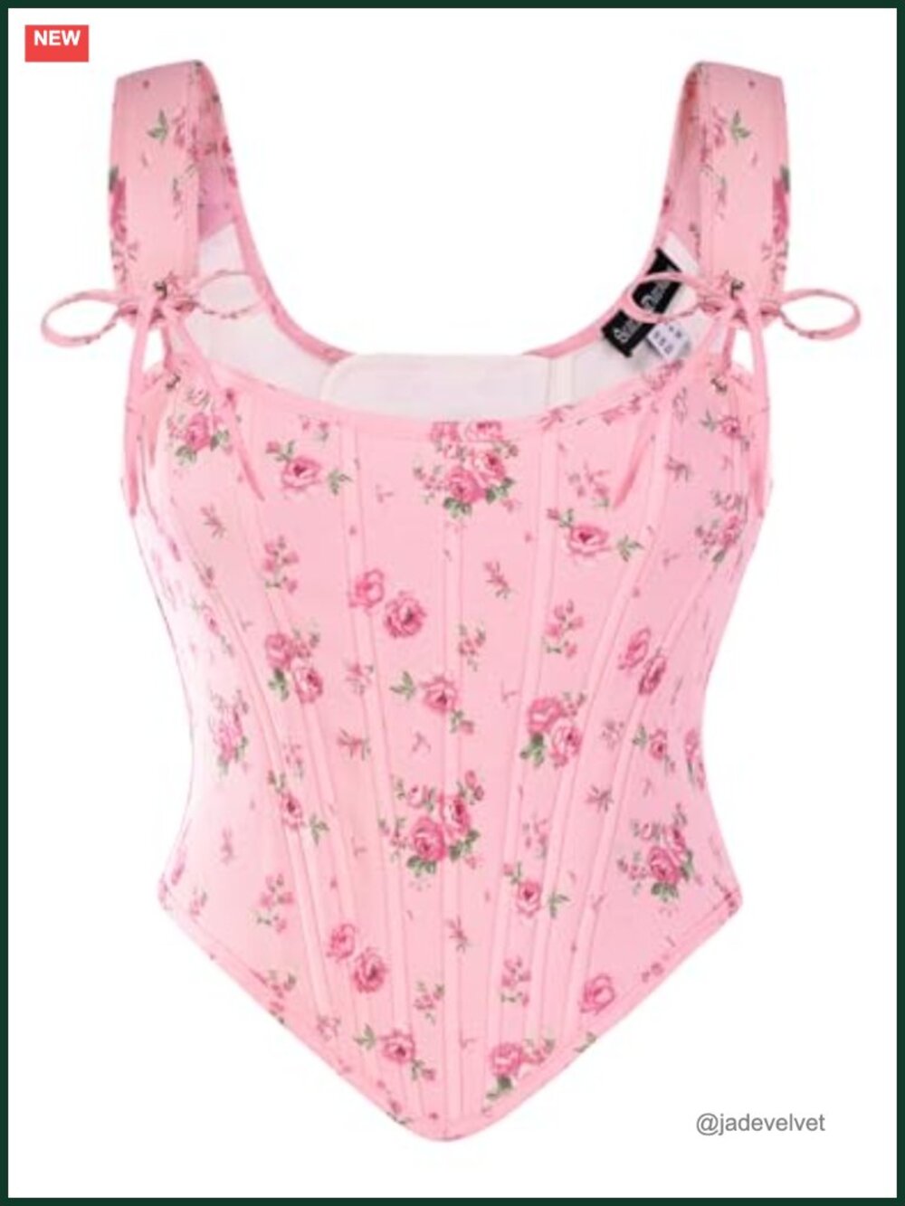 Floral Corset Top Lace Up Back Renaissance Bustier for Women